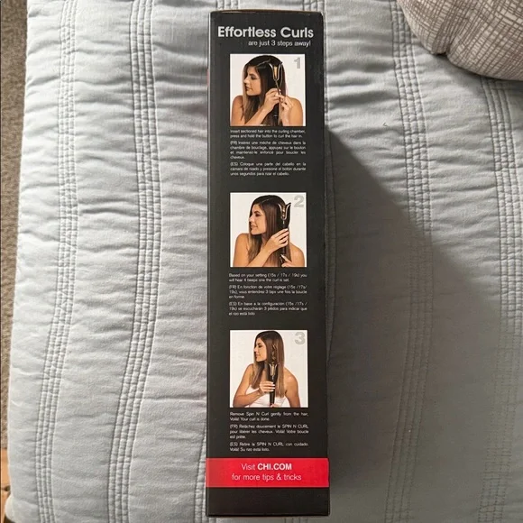 CHI Spin N Curl 1 Inch Ceramic Rotating Curler Onyx Black CA2312 NEW - Picture 3 of 5